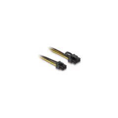 Delock Stromkabel PCI Express 6 Pin Stecker zu PCI Express 6+2 Pin Stecker 50 cm
