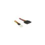 Delock Stromkabel SATA 15 Pin Buchse to 4 Pin Floppy Stecker 15 cm
