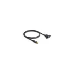 Delock SuperSpeed USB 10 Gbps (USB 3.2 Gen 2) Kabel USB Type-CTM Stecker zu USB Typ-A Buchse 1 m zum Einbau schwarz