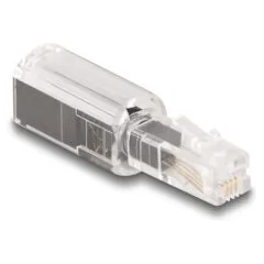 Delock Telefonkabel-Verdrehschutz Adapter RJ10 Stecker zu RJ10 Buchse transparent schwarz