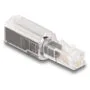 Delock Telefonkabel-Verdrehschutz Adapter RJ10 Stecker zu RJ10 Buchse transparent schwarz