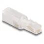 Delock Telefonkabel-Verdrehschutz Adapter RJ10 Stecker zu RJ10 Buchse transparent weiß
