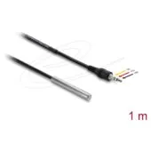 Delock Temperaturfühler-Kabel mit 3.5 mm 3 Pin Klinkenstecker DS18B20 1 m