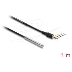 Delock Temperaturfühler-Kabel mit 3.5 mm 3 Pin Klinkenstecker DS18B20 1 m