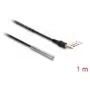 Delock Temperaturfühler-Kabel mit 3.5 mm 3 Pin Klinkenstecker DS18B20 1 m