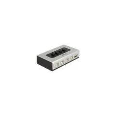 Delock Umschalter USB 2.0 mit 4 x Typ-B Buchse zu 1 x Typ-A Buchse manuell bidirektional