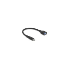 Delock USB 10 Gbps Adapter USB Type-CTM Stecker zu Typ-A Buchse 19 cm 60 W QC 3.0 schwarz