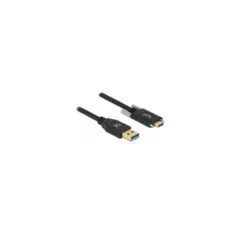 Delock USB 10 Gbps Kabel Typ-A Stecker zu USB Type-CTM Stecker mit Schrauben seitlich 1.5 m