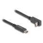 Delock USB 10 Gbps Kabel USB Type-CTM Stecker zu USB Type-CTM Stecker gewinkelt oben unten 1 m 4K PD 60 W mit E-Marker