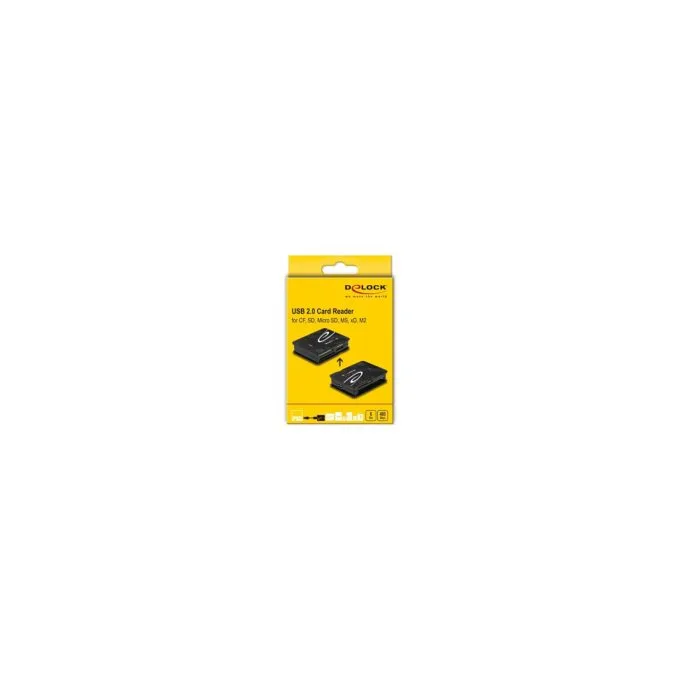 Delock USB 2.0 Card Reader für CF SD Micro SD MS xD M2 Speicherkarten — image 4