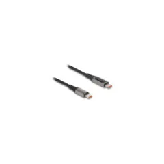 Delock USB 2.0 Daten- und Schnellladekabel USB Type-CTM Stecker zu Stecker PD 3.0 100 W mit Leistungsanzeige 2 m