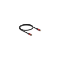 Delock USB 20 Gbps Kabel USB Type-CTM Stecker zu Stecker PD 3.0 100 W E-Marker 0.5 m rot Metall