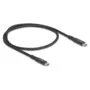 Delock USB 20 Gbps Kabel USB Type-CTM Stecker zu Stecker PD 3.0 100 W E-Marker 0.5 m schwarz Metall