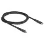 Delock USB 20 Gbps Kabel USB Type-CTM Stecker zu Stecker PD 3.0 100 W E-Marker 1 m schwarz Metall