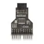 Delock USB 2.0 Hub 9 Pin Pfostenbuchse zu 2 x 9 Pin Pfostenstecker
