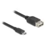 Delock USB 2.0 Kabel EASY USB Typ Micro-B Stecker zu EASY USB Typ-A Buchse 0.5 m