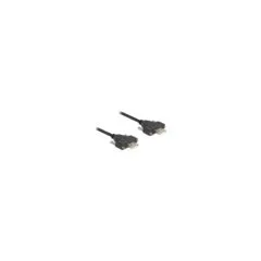 DELOCK USB 2.0 Kabel Typ-A Stecker zu Stecker mit Schraubenabstand 30mm 1m schwarz