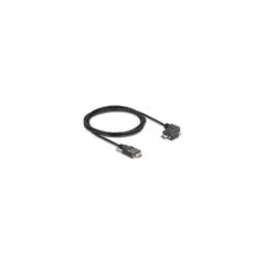DELOCK USB 2.0 Kabel USB Type-C Stecker mit Schrauben zu USB Type-C Stecker mit Schrauben gewinkelt links rechts PD 3...