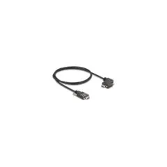 DELOCK USB 2.0 Kabel USB Type-C Stecker mit Schrauben zu USB Type-C Stecker mit Schrauben gewinkelt links rechts PD 3...