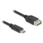 Delock USB 2.0 Kabel USB Type-C Stecker zu EASY USB Typ-A Buchse 0.5 m