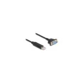 DeLock USB 2.0 to Seriell 232 (ST-ST) 0,5m Adapterkabel Schwarz
