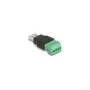 DELOCK USB 2.0 Typ-A St. zu Terminalblock Adapter 2-teilig
