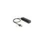 DeLock USB 3.0 Hub 3 Port + 1 Port Gigabit LAN 10 100 1000 Mb s - Hub - 3 Anschlüsse