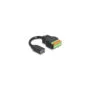 Delock USB 3.2 Gen 1 Kabel Typ-A Buchse zu Terminalblock Adapter mit Drucktaster 15 cm