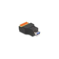 Delock USB 3.2 Gen 1 Typ-A Buchse zu Terminalblock Adapter mit Drucktaster