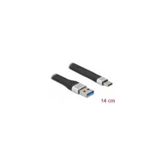 Delock USB 5 Gbps FPC Flachbandkabel USB Typ-A zu USB Type-CTM 14 cm PD 3 A
