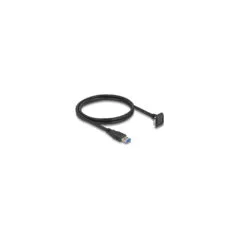 Delock USB 5 Gbps Kabel USB Typ-A Stecker gerade zu USB Micro-B Stecker 90° nach unten gewinkelt mit Schraubenabstand...