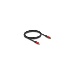 Delock USB 5 Gbps Kabel USB Type-CTM Stecker zu Stecker PD 3.0 100 W E-Marker 1 m rot Metall