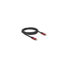 Delock USB 5 Gbps Kabel USB Type-CTM Stecker zu Stecker PD 3.0 100 W E-Marker 2 m rot Metall