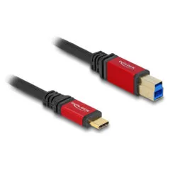 Delock USB 5 Gbps Kabel USB Type-CTM Stecker zu USB Typ-B Stecker 3 m rot Metall
