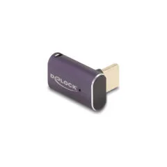 Delock USB Adapter 40 Gbps USB Type-CTM PD 3.1 240 W Stecker zu Buchse gewinkelt 8K 60 Hz Metall