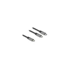 Delock USB-CTM Y-Kabel 1 x Stecker zu 2 x Stecker PD 3.0 100 W Intelligente Stromaufteilung 1.2 m