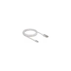 Delock USB Daten- und Ladekabel für iPhoneTM. iPadTM. iPodTM DuPontTM Kevlar® weiß 3 m