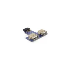 Delock USB Pin Header Buchse to 2 x USB 2.0 Buchse - oben