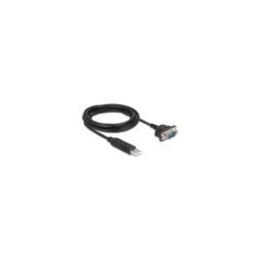 Delock USB RS-232 Adapter USB 2.0 zu D-Sub 9 Stecker mit Muttern kompaktem seriellen Steckergehäuse 1.8 m