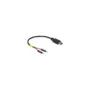 Delock USB Stromkabel Mini-B auf 2 x Pfostenstecker einzeln Strom 10 cm