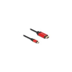 DELOCK ?USB Type-C zu HDMI Kabel DP Alt Mode 8K 60 Hz mit HDR Funktion 3m rot