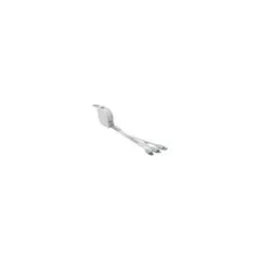 Delock USB Type-CTM 3 in 1 Aufrollladekabel für LightningTM Micro USB USB Type-CTM weiß