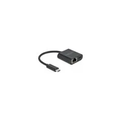 Delock USB Type-CTM Adapter zu Gigabit LAN 10 100 1000 Mbps mit Power Delivery Anschluss schwarz