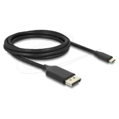 Delock USB Type-CTM zu DisplayPort Kabel (DP Alt Mode) 8K 60 Hz mit HDR Funktion 2 m schwarz
