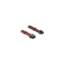 Delock Verlängerungskabel 8 Pin Stecker zu 6 + 2 Pin PCIe Buchse Textilummantelung rot-schwarz 30 cm
