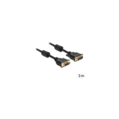 Delock Verlängerungskabel DVI 24+1 Stecker to DVI 24+1 Buchse 3 m schwarz