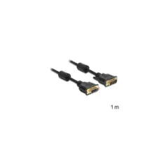 Delock Verlängerungskabel DVI 24+1 Stecker zu DVI 24+1 Buchse 1 m schwarz