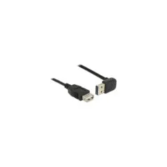 Delock Verlängerungskabel EASY-USB 2.0 Typ-A Stecker gewinkelt oben unten to USB 2.0 Typ-A Buchse schwarz 1 m