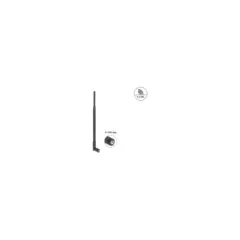 Delock WiFi 2.4 GHz Antenne RP-SMA Stecker 7 dBi omnidirektional mit Kippgelenk schwarz