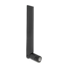 DELOCK WiFi 6E Antenne SMA Stecker 3 dBi omnidirektional mit Kippgelenk schwarz